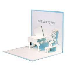 Teachers' Day Blessing Card Concert Invitation Card Baby Blue Card
